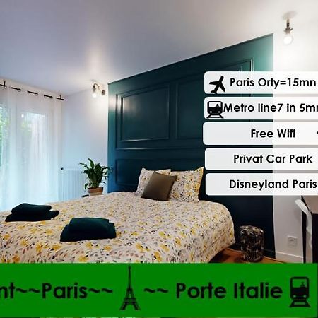 8 Personnes - 4 Rooms - 2 Salle De Bain - Metro 7 & 14 - Porte Italie - Private Car Park- Wifi Le Kremlin-Bicetre Ngoại thất bức ảnh